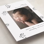 "The Flora" - Birth Announcements in Lily of the Valley by Pixel and Hank - Detail