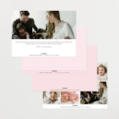 "Simply Serene" - Birth Announcements in Blush by Lauren Chism - Back of Card Options