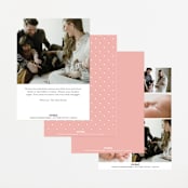 "Namely" - Birth Announcements in Blush by Sarah Brown - Back of Card Options