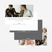 "Twinsies" - Birth Announcements in Slate by Hooray Creative - Back of Card Options
