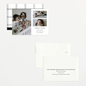 "Minimal Three" - Birth Announcements in Milk by Playground Prints - Assembled