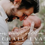 "our newest" - Birth Announcements in Powder by Abi de Leon - Detail