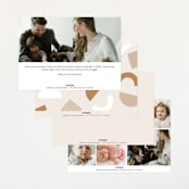 "Siblings" - Birth Announcements in Bamboo by Corinne Malesic - Back of Card Options