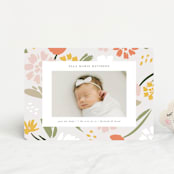 "Modern Floral" - Birth Announcements in Wildflower by Nicole Walsh - Front