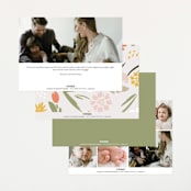 "Modern Floral" - Birth Announcements in Wildflower by Nicole Walsh - Back of Card Options