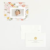 "Modern Floral" - Birth Announcements in Wildflower by Nicole Walsh - Assembled