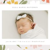 "Modern Floral" - Birth Announcements in Wildflower by Nicole Walsh - Detail