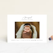 "Simply Lovely" - Birth Announcements in Pearl by Pixel and Hank - Front