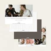 "Simply Lovely" - Birth Announcements in Pearl by Pixel and Hank - Back of Card Options