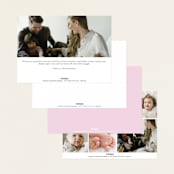 "Frolic" - Birth Announcements in Ballet Slipper by Megan Davis - Back of Card Options