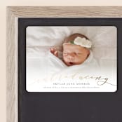 "Treasured" - Birth Announcements in Slate by Sarah Brown - Front