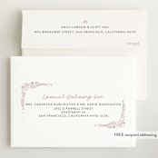 "Delicate Collage" - Birth Announcements in Burnt Rose by Amy Payne - FREE Recipient Addressing