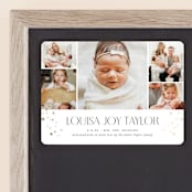"Star Slideshow" - Birth Announcements in Pearl by Alethea and Ruth - Front