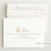 "Garden Fox" - Birth Announcements in Peach by Hannah Williams - FREE Recipient Addressing