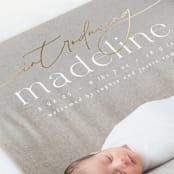 "Mist" - Birth Announcements in Parchment by Everett Paper Goods - Detail