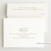 "Mist" - Birth Announcements in Parchment by Everett Paper Goods - FREE Recipient Addressing
