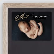 "Stylish Meet" - Birth Announcements in Cotton by Carolyn MacLaren - Front