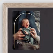 "Classic Arch" - Birth Announcements in Linen by Erica Krystek - Front