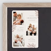 "Modern Botanica" - Birth Announcements in Rose by Oma N. Ramkhelawan - Front