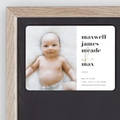 "a.k.a." - Birth Announcements in Classic by Lehan Veenker - Front