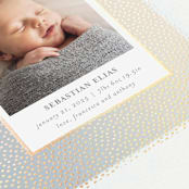 "Mini Confetti" - Birth Announcements in Sunrise by Townsend Majors - Detail