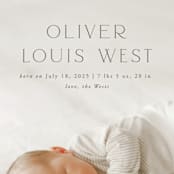 "Our Hearts" - Birth Announcements in Fog by Julia Hall - Detail