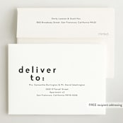 "Modern Name" - Birth Announcements in Moon by Robin Ott - FREE Recipient Addressing