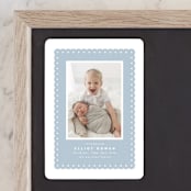 "Mickey fabric frame" - Birth Announcements in Chambray by Lea Delaveris - Front