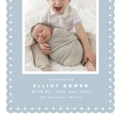 "Mickey fabric frame" - Birth Announcements in Chambray by Lea Delaveris - Detail