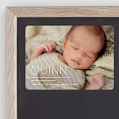 "simply ours" - Birth Announcements in Powder by Sara Hicks Malone - Front
