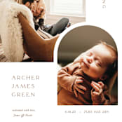 "Modern Inset" - Birth Announcements in Cotton by Robin Ott - Detail