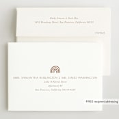 "Modern Inset" - Birth Announcements in Cotton by Robin Ott - FREE Recipient Addressing
