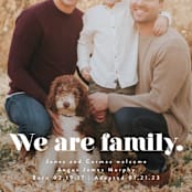 "We Are Family" - Birth Announcements in Cotton by Corinne Malesic - Detail