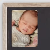"simply ours" - Birth Announcements in Powder by Sara Hicks Malone - Front