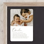 "Our Story" - Birth Announcements in Chocolate by Jessica Williams - Front