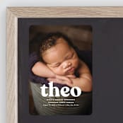 "Modern Vintage" - Birth Announcements in Ghost by Lea Delaveris - Front