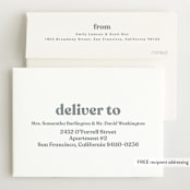 "Modern Vintage" - Birth Announcements in Ghost by Lea Delaveris - FREE Recipient Addressing
