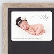 "Nickname Intro" - Birth Announcements in Raven by Olivia Raufman - Front