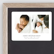 "Curator" - Birth Announcements in Denim by Megan Davis - Front