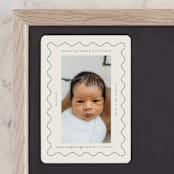 "Squiggle" - Birth Announcements in Moss by Kelly Watkins - Front