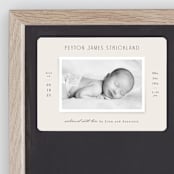 "Classical" - Birth Announcements in Cream by Hooray Creative - Front