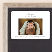 "Simply Lovely" - Birth Announcements in Pearl by Pixel and Hank - Front