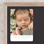 "Canvas" - Birth Announcements in Moon by Megan Davis - Front