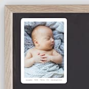 "Basic" - Birth Announcements in Onyx by Lauren Chism - Front