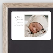"Modern Arc" - Birth Announcements in Snow by Erin Deegan - Front