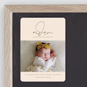 "Signature Babe" - Birth Announcements in Peach by Jessica Williams - Front