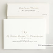 "modern classic" - Birth Announcements in Toffee by Eric Clegg - FREE Recipient Addressing