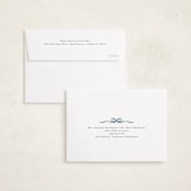 "bows and stripes" - Birth Announcements in Lagoon by Lori Wemple - FREE Recipient Addressing
