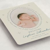 "Doodle Frame" - Birth Announcements in Deep Pond by Zove Ahhh - Detail