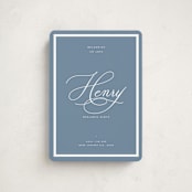 "Welcome Baby" - Birth Announcements in Sky by Blustery August - Front
